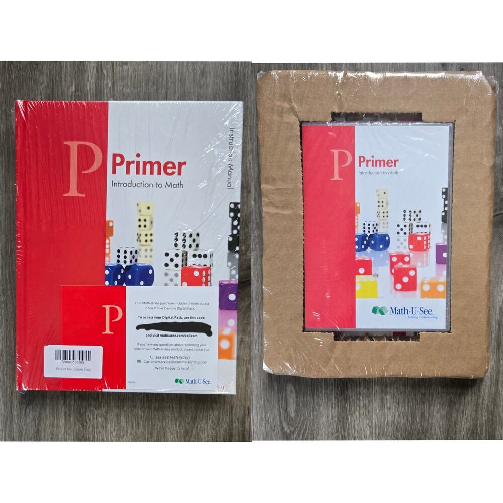 NEW SEALED Math U See Primer Level Instruction Kit Teacher Book and DVD